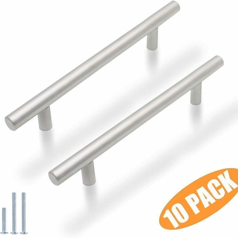 Bar Pull Handles Solid Stainless Satin Nickel